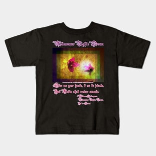 marriage of Titania; Salmon berry floral duet Kids T-Shirt